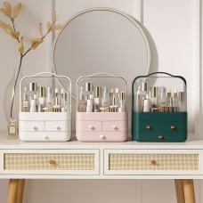 Neo Acrylic Makeup Storage Organiser with Lid & Drawers - 3 COLOURS